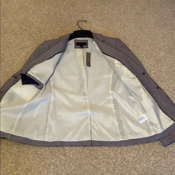 NWT J. Crew Women’s Rhodes Blazer in MicroGingham Check Cotton Jacket Sz 10 - Picture 4 of 8